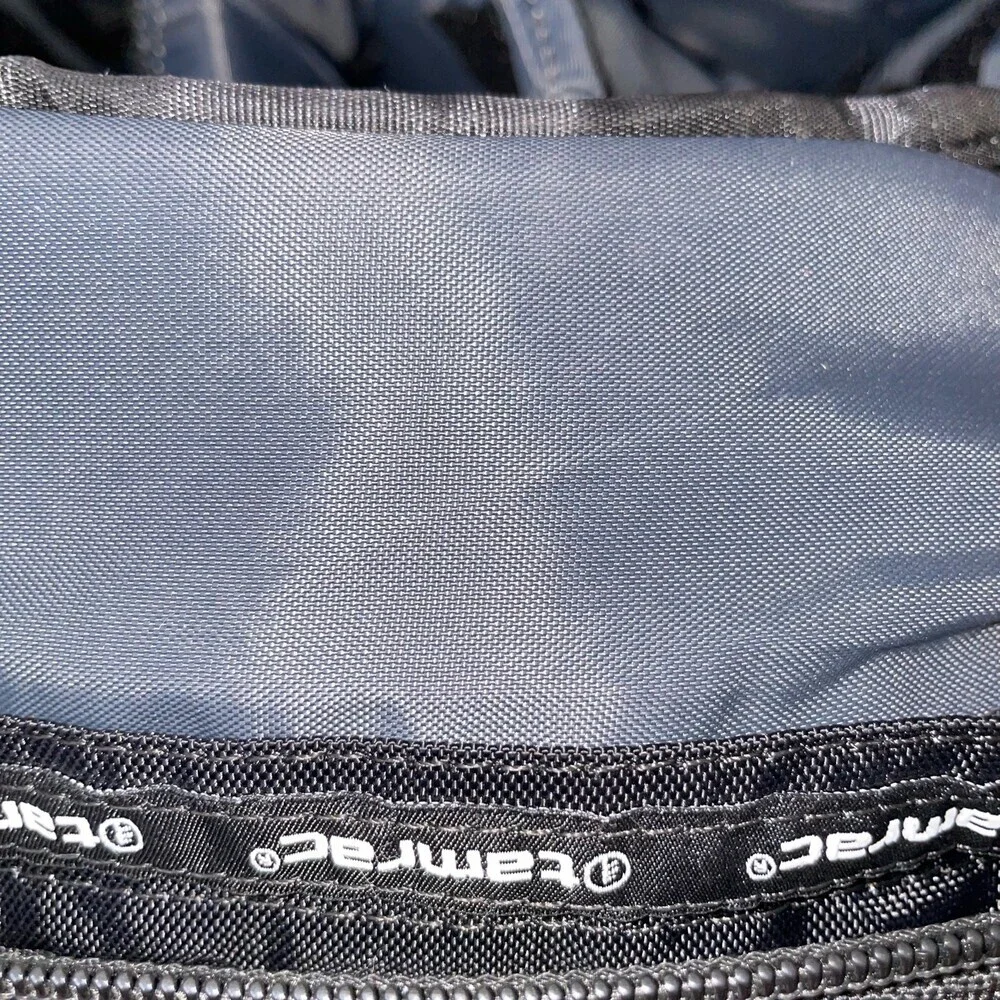 Tamrac Crossbody Camera Bag Black and Grey mid sized vinyl one shoulder strap